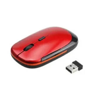 1 бр. безжична оптична мишка 2.4ghz + USB-приемник за преносими КОМПЮТРИ, 3 бутона, скрол колело, безжична мишка, 2 батерии AAA