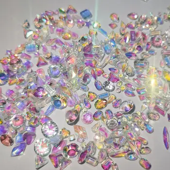 100 бр., детайли за нокти Aurora, 3D скъпоценни камъни, декорация за нокти, камък за нокти, кристали, микс кристалните аксесоари за нокти 2022