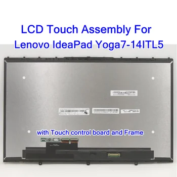 14,0 LCD дисплей С Сензорен Екран Дигитайзер В Събирането На Lenovo ideapad Yoga 7-14ITL5 82BH Подмяна на Матрица на дисплея FHD 1920x1080 30 контакти