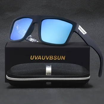 1БР Нови квадратни HD поляризирани слънчеви очила за жени, реколта модерни мъжки слънчеви очила в матова рамка за езда UV400