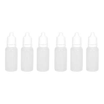 200ШТ 15 мл празни пластмасови бутилки-пипети за течност за окото, шишета за капкомер за очи, за еднократна употреба