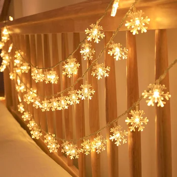 2023 нова година Коледна Украса LED Снежинка Топка на Звездата на страхотна Струнни Светлини на Гирлянда Led Градинска Венец Празнично Осветление