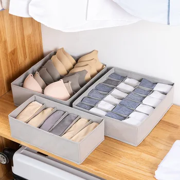3 бр. органайзер за бельо, чорапи, достъпен комплект, кутия за съхранение на сутиена, нетъкан кутия, организатор за гардероба, разделителни кутии за чекмеджета, хотел