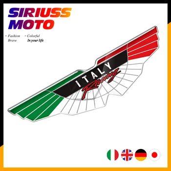 3D стикер на мотоциклет от смола, стикер с флага на Италия и Великобритания, универсален стикер за мотоциклет, автомобил, мотоциклет, скутер, етикети