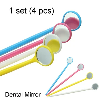 4 бр. еднократно стоматологично огледало Стоматологични материали Odontologicos Стоматологични инструменти зъболекарски инструмент огледало за устната кухина
