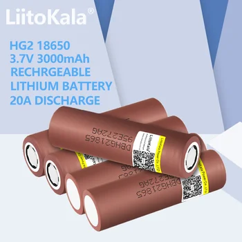 5 БР. LiitoKala Оригинална батерия HG2 18650 3000 mah 18650 HG2 3,7 ПО освобождаване от отговорност 20A, предназначени за акумулаторни батерии Power HG2