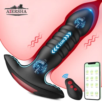 Bluetooth Анален Накрайник Вибратори За Мъже Масажор на Простатата Masturbators За Жени Приложение за Дистанционно Управление Вибратор от Секс Играчки за Възрастни 18 Играчки