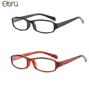 Elbru + 1to + 4 Ретро Свръхлеки Квадратни Очила За Четене на Жените и Мъжете HD Прозрачни Лещи При Пресбиопия Предписани Очила Увеличават Четец