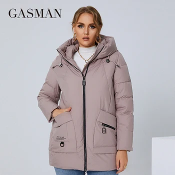 GASMAN 2022 Нови дамски зимни якета XL-6XL, Топло, Модерно палто, женски ветроупорен паркове ladis с качулка, дебела козина 8199