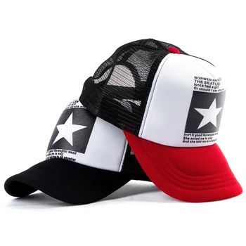 Geebro Мъжка лятна нова регулируема бейзболна шапка Дамски модни солнцезащитная шапка с надпис Mesh възстановяване на предишното положение шапки S unisex outdoor Спортни слънчеви шапки