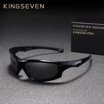 KINGSEVEN 2019 Брендовый Дизайн Поляризирани Слънчеви Очила Мъжки Нюанси За Шофиране Мъжки Слънчеви Очила За Мъже Огледални Очила с UV400 Oculos