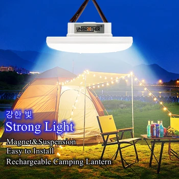 Led акумулаторна лампа за къмпинг, фенерче със силна светлина, преносим лампа, външна водоустойчив подвесная лампа, лампа за палатка, силна магнитна
