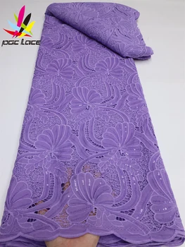 PGC Африканска лейси плат с пайети 2023 Висококачествени материали нигерийская гипюровая лейси плат за шивашки вечерни рокли LY1040