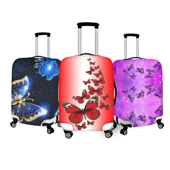 Twoheartsgirl, цветни защитни капаци за куфара с шарени пеперуди, 18-32 инча, дамски ластични калъфи за багаж, пътни аксесоари