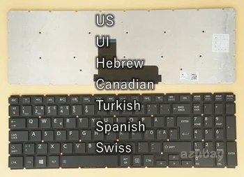 Американската Иврит Канадската Турска Испанската Конфедерация Клавиатура за Toshiba C50-C C50T-C C55-C C55T-C C70-C L50-B L50-C L50D-B L50D-C L50t-C