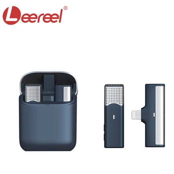 Безжична петличный микрофон Leereel, мини преносим микрофон, професионално намаляване на шума за iPhone с зарядно устройство скоростна