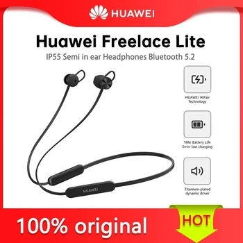 Безжични слушалки GenuinHUAWEI FreeLace Pro с двоен микрофон, слушалки с активно шумопотискане, 14 мм, мощни динамични слушалки с шейным ръб