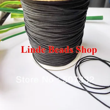 безплатна доставка от 1 мм нитяной кабел въже черно вощеный бисерный кабел подходяща за гривни и колиета ред 310 метра