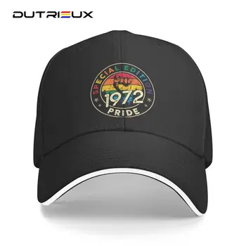 Бейзболна шапка за жени, реколта риза за гей 1972 година, подарък за ЛГБТ, равенство, защита от слънцето, жените регулируема шапка за баща на 50-ия рожден ден