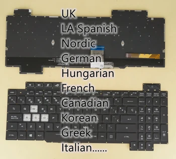 Великобритания LAS Испански, Скандинавски, Немски Унгарски Клавиатура За Asus ROG Strix Hero II GL504G GL504GM GL504GS GL504GV GL504GW, RGB Осветление