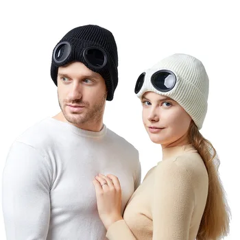 Ветроупорен очила за катерене за мъже и жени, ски вязаная шапка с подплата, сгъва шапка за риболов, унисекс