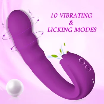 Вибратор, точка G, секс-играчки за уголемяване на пениса, стимулатор на клитора, въртящ се вибратор за жените, женски мастурбатор 3 в 1, на езика