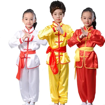 Възрастен детски Китайски традиционен Костюм Ушу дрехи за момчета и момичета Костюм Кунг-фу, Тай-чи Бойно Изкуство Униформи-облекла с логото на потребителски