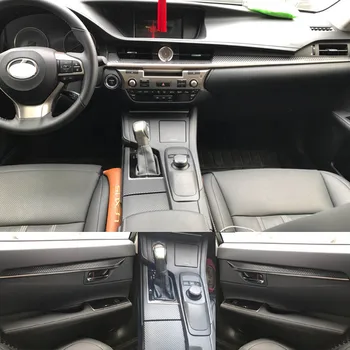 За Lexus ES 2013-2017 Вътрешна централна контролен панел врата копчето 3D/5D стикери от карбон, стикери за стайлинг на автомобили, аксесоари