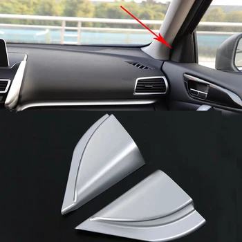 За Mitsubishi Eclipse Cross 2017 2018 2019 ABS мат предната врата на Вътрешната триъгълна тампон върху прозореца на етикети на стълб 2 бр.