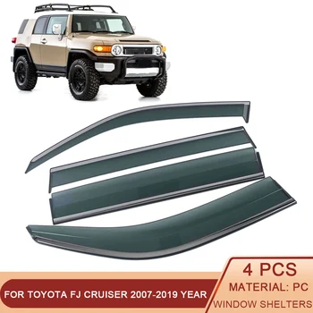 За Toyota FJ Cruiser 2007-2019, автомобилни прозорци, слънчеви очила от дъжд, щит, защитен стикер, външни аксесоари