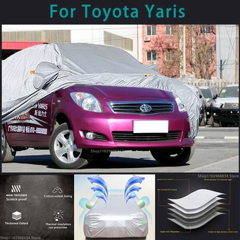 За Toyota Yaris 210T Пълни автомобилни седалките Външна защита от слънчевите лъчи, ултравиолетови лъчи, Прах, Дъжд, Сняг, Защитен automobile калъф от градушка, авточехол