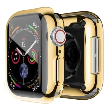 Калъф за Apple Watch Case 7 6 SE 5 4 3 2 41 ММ 45 мм 42 мм, 38 мм и Мек Прозрачен Защитен филм от TPU за iWatch 7 6 5 4 3 44 мм 40 мм