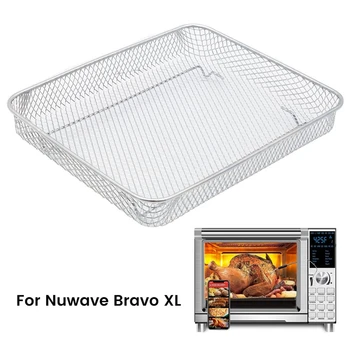 Кошница за фритюрник за конвекция на фурната Nuwave Bravo XL обем 30 литра, кошница за печене, сменяеми аксесоари за печене, домакински принадлежности