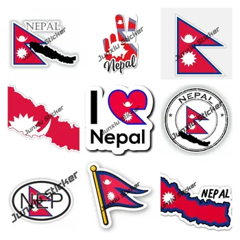 Любовта Стикер с флага на Непал Стикер Начало гордост Пътуване Стикер Карта Непал NEP Аксесоари за автомобил, Камион, Бус Броня прозорец Лаптоп Чаша стена