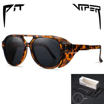 Марка PIT VIPER Поляризирани слънчеви очила Мъжки дамски Модни очила за риболов Ретро Vintage слънчеви очила с UV400 Спортни очила