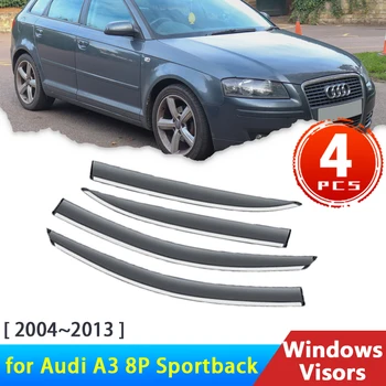 На предното стъкло за Audi A3 8P Sportback с 5 врати, каросерия тип II 2004 ~ 2013 Аксесоари Дефлектори Защита От Дъжд За Вежди Козирка Автомобилни Прозорци, Козирки