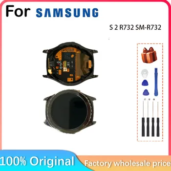 Нов за Samsung Gear S2 Classic R732 SM-R732 LCD Сензорен дисплей, Дигитайзер, В събирането, LCD дисплей с Рамка, Резервни Части