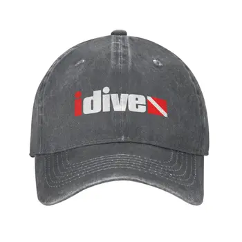 Нова готина памучен модерна бейзболна шапка I Love Dive за мъже и жени, адаптивни Унисекс подарък любовник гмуркане, шапка за татко, хип-хоп