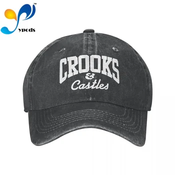 Памучен шапка с модерен логото на Crooks Castles за мъже и жени, бейзболни шапки Gorras възстановяване на предишното положение, бейзболни шапки, шапка за татко