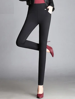 Панталон-молив Xisteps, женски обикновена панталони голям размер 5XL, вечерни панталони с висока талия, стегнати гамаши, дамски панталони 2022