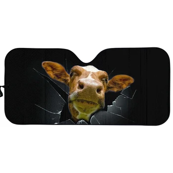 Сладки крави, забавен модел, защита на вътрешността на колата, сенника на предното стъкло, сгъваема здрава кола лъскава козирка