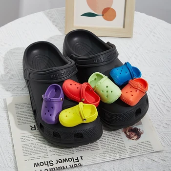 Сладки мини-обувки с висулки във формата на Крокодил, Украса за обувки от PVC, Възрастни, Детски Сандали, Подвесы За Обувки, Цветни Аксесоари jibz Cros, Безплатна доставка, 1 бр.