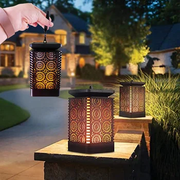 Слънчев горящи тела, водоустойчив окачен фенер, мигащи 12-led нощна лампа, декоративни храсти за градината, пътеки в двора