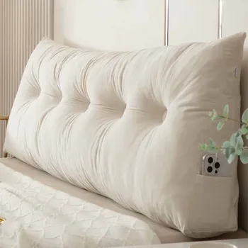Спалня Плюшени елегантни възглавници диван за четене Модерна облегалка на леглото възглавнички на Лумбалните правоъгълен шезлонг Coussin Декорация на дома