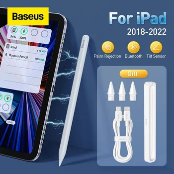 Стилус за таблет Baseus За Apple Pencil 2 1 За iPad Air 4 5 Pro 11 12,9 Mini 6 Безжична Зареждане на Приложението, За да завие на Дланта Bluetooth