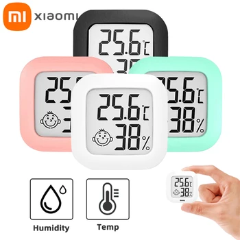 Термометър Xiaomi Home Smiley Mini LCD Дигитален влагомер, измерване на влажността в помещението, сензор за метеорологичната станция