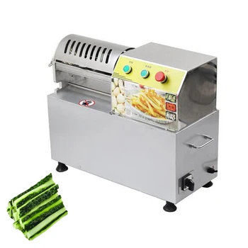 Търговска машина за приготвяне на пържени картофи, овощерезка от неръждаема стомана, електрическа машина за рязане на пържени картофи, 900 W, машина за нарязване на картофи