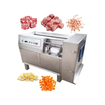 Търговска машина за рязане на замразено месо, пиле на кубчета, автоматична машина за нарязване на говеждо месо, свинско месо, птиче месо
