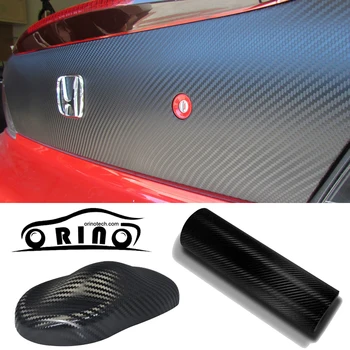 Черен автомобилен стайлинг 1,52*30 м/ролка САМ водоустойчив кола етикети 3D автомобилната vinyl декоративна филм от въглеродни влакна