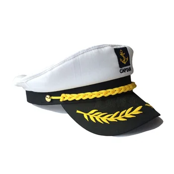 Шапките в стил милитари за възрастни, костюм капитан на яхта, моряк костюм, шапка, регулируем адмиральская шапка за мъже и жени, аксесоари за cosplay